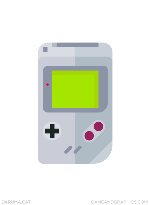 Logo Nintendo GameBoy impreso 3D