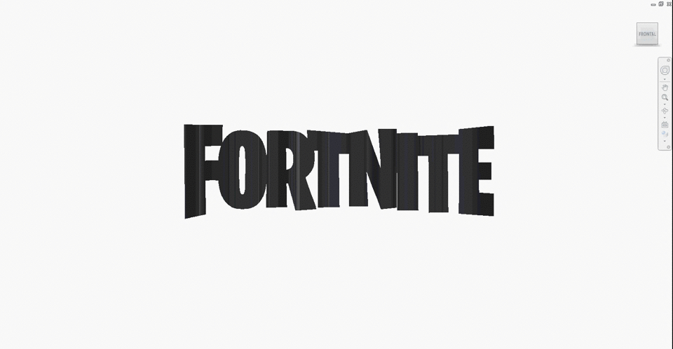 Logo Fortnite vol2. impreso 3D