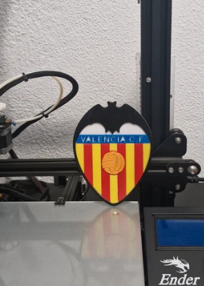 Escudo Valencia CF Impreso 3D