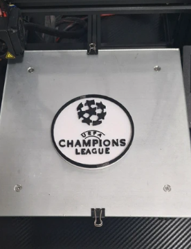 Logo Uefa Champions League Impreso 3D