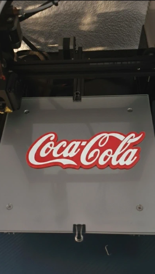 Logo CocaCola Impreso 3D