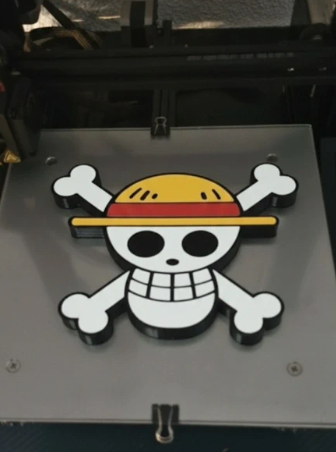 Logo Jolly Roger One Piece 3D