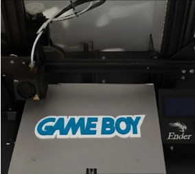 Logo Nintendo GameBoy impreso 3D
