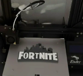 Logo Fortnite impreso 3D