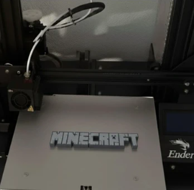Logo Minecraft impreso 3D