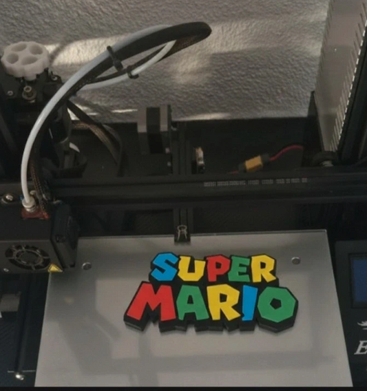 Logo Super Mario Impreso 3D