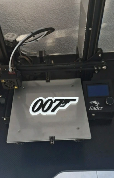 Logo 007 impreso 3D