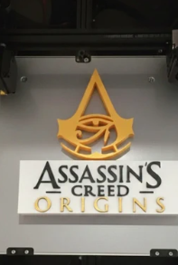 Logo Assassin's creed Origins impreso 3D