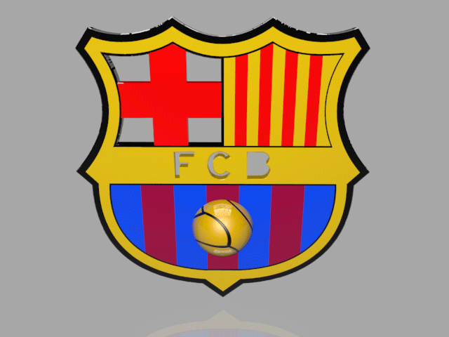 Escudo FC Barcelona Impreso 3D