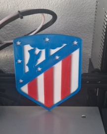 Escudo Atlético de Madrid Impreso 3D