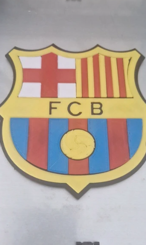 Escudo FC Barcelona Impreso 3D