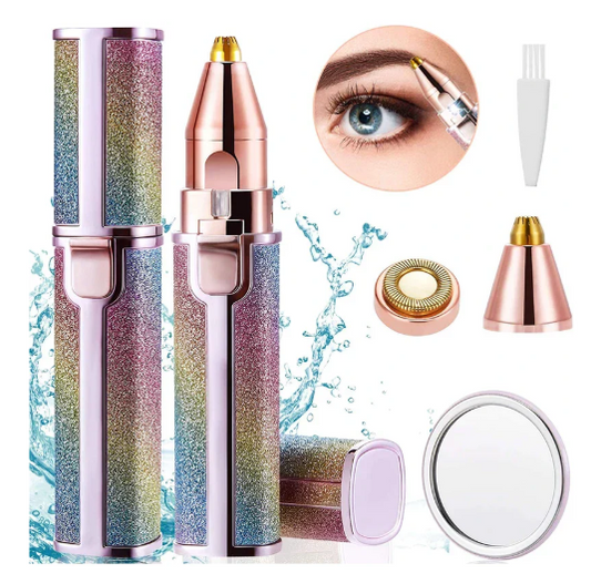 Depiladora facial 2 en 1 | Efecto purpurina