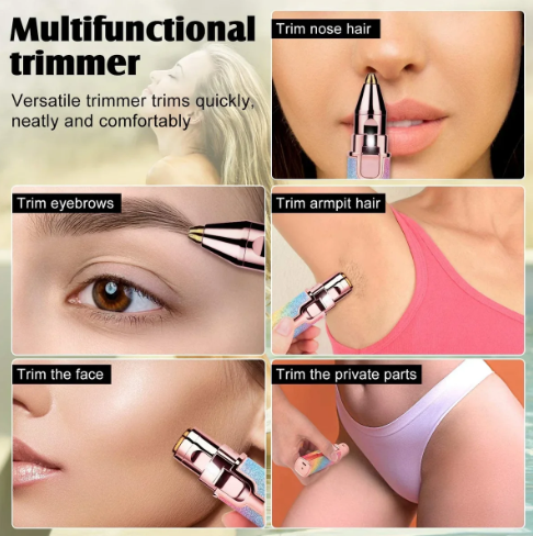 Depiladora facial 2 en 1 | Efecto purpurina